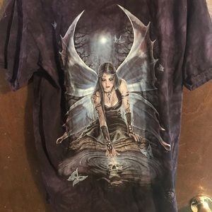 The mountain tie dye purple shirt fairy fae